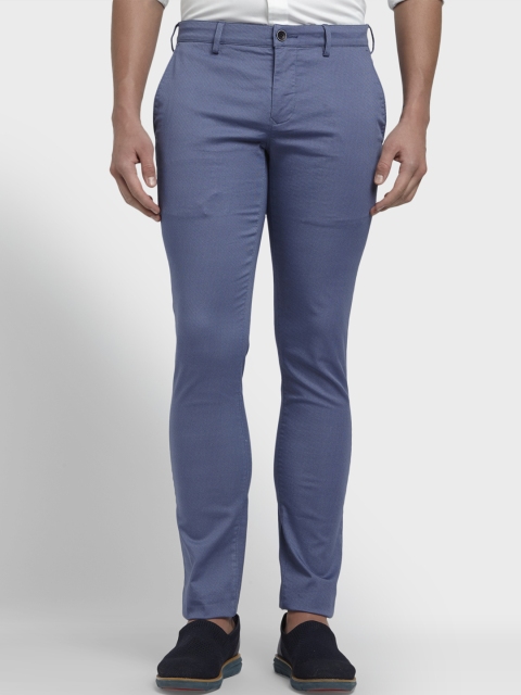 

ColorPlus Men Blue Regular Fit Solid Regular Trousers
