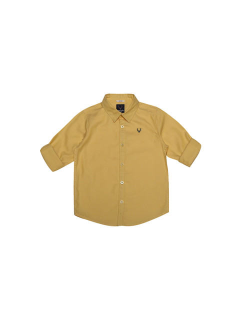 

Allen Solly Junior Boys Yellow Regular Fit Solid Casual Shirt