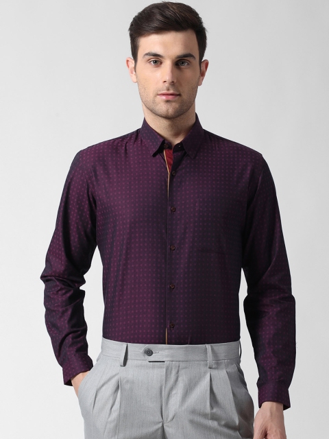 

Peter England Men Purple Regular Fit Printed Formal Shirt