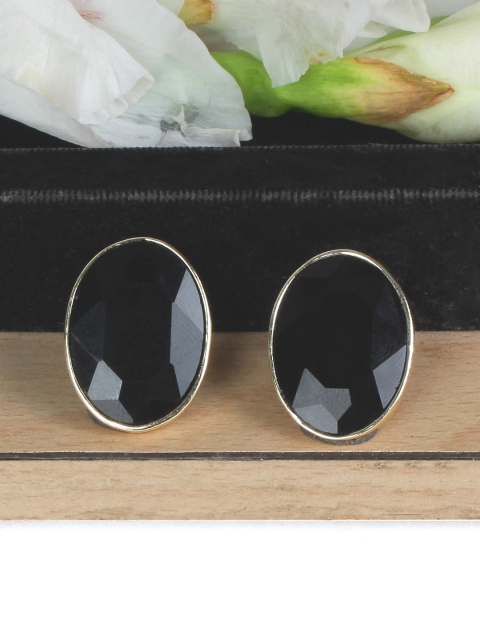 

Crunchy Fashion Black & Gold-Toned Contemporary Studs