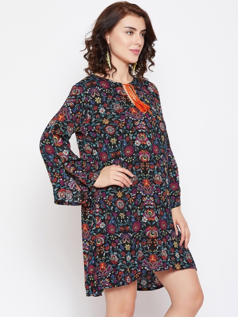 

The Kaftan Company Women Black & Pink Printed Kaftan Cover-Up Dress