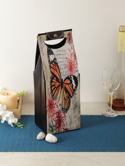 

House Of Accessories Multicoloured Printed Canvas Magazine Organiser, Multi