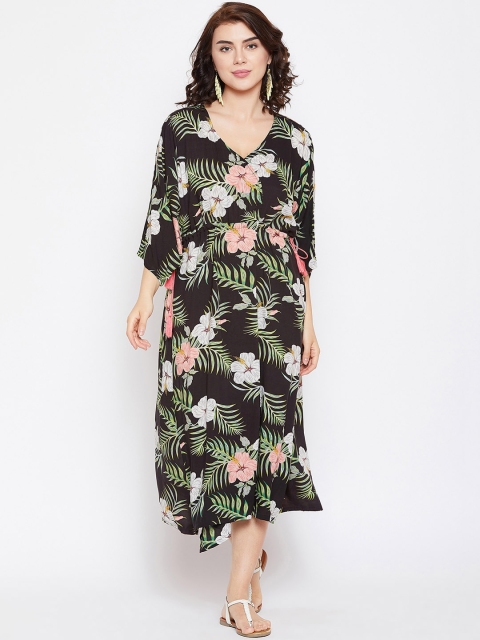 

The Kaftan Company Women Black & White Printed Kaftan Cover-Up Dress