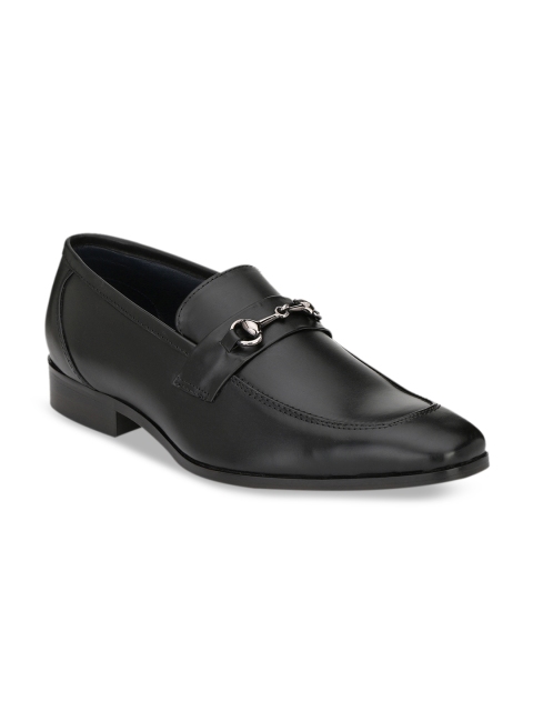 

SADDLE & BARNES Men Black Leather Formal Slip-Ons