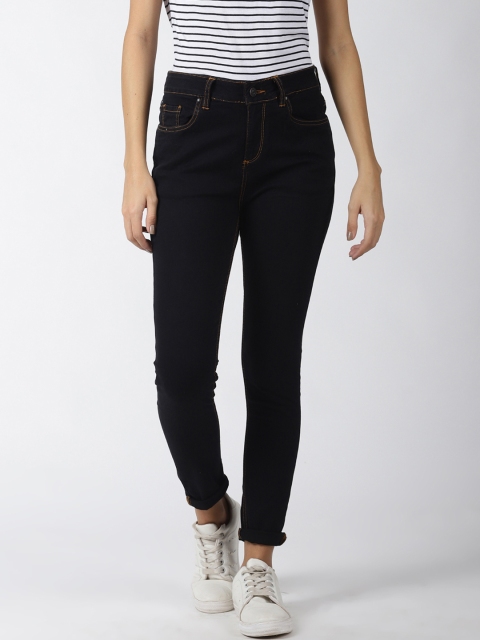 

Blue Saint Women Black Slim Fit Mid-Rise Clean Look Jeans