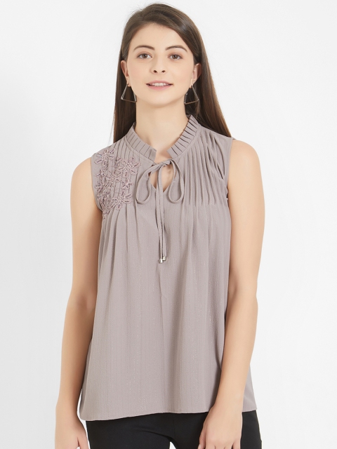 

Soie Women Taupe Solid Top