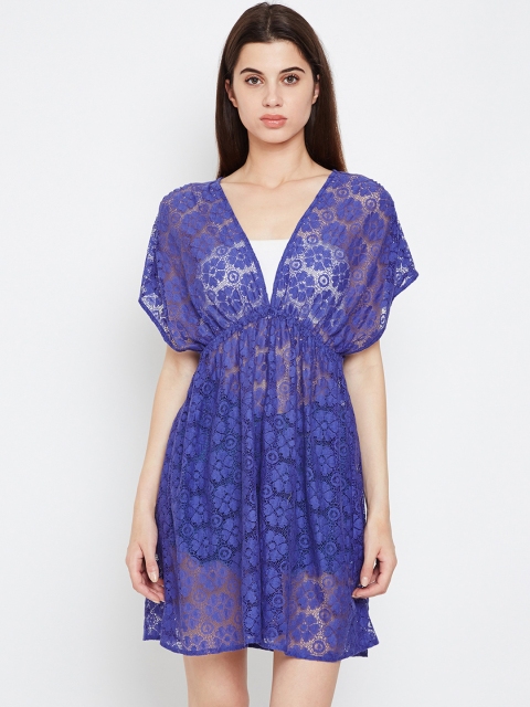 Oxolloxo Women Purple Lace Kaftan Cover-Up Dress S19394WBW001