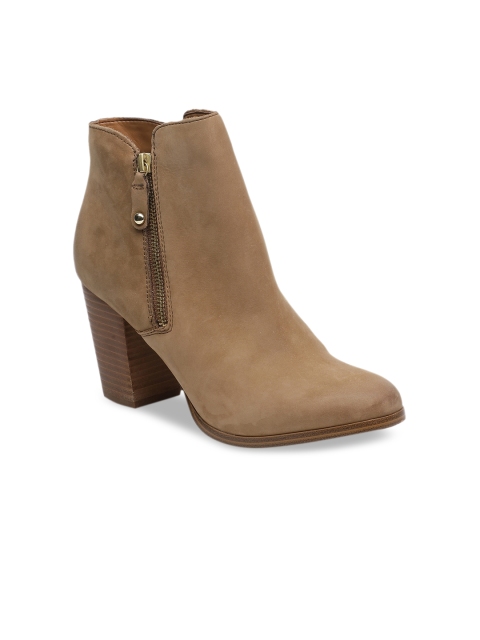 

ALDO Women Brown Solid Heeled Boots