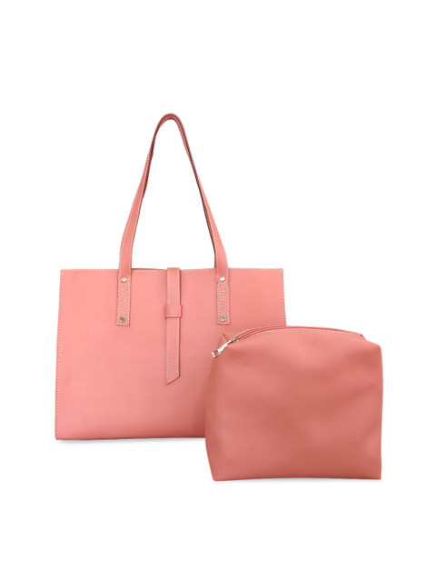 

Toteteca Women Pink Solid Shoulder Bag With Pouch