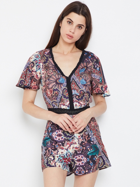 

Oxolloxo Multicoloured Printed Playsuit, Multi