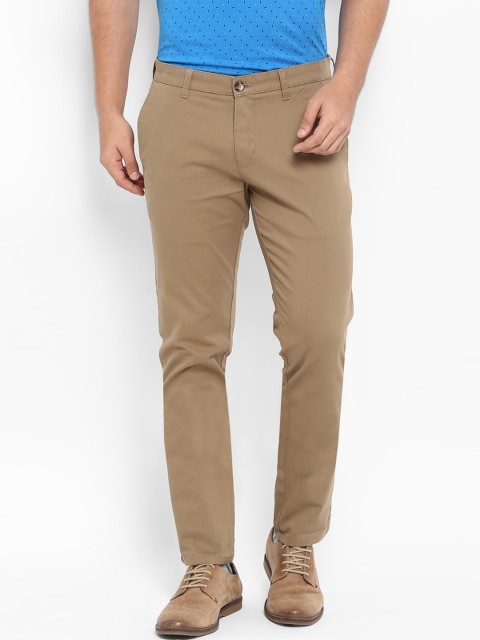 

Parx Men Beige Tapered Fit Solid Regular Trousers