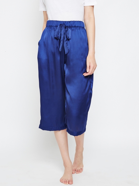 

Oxolloxo Women Blue Peacock Royalty Nightwear Pyjama S19386WNW005, Navy blue