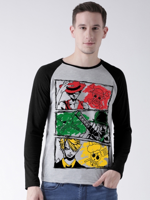 

ComicSense.xyz Men Grey Printed Round Neck T-shirt