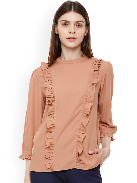 

Van Heusen Woman Beige Solid Top