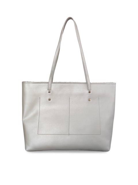 

Toteteca Women Silver-Toned Solid Shoulder Bag With Pouch