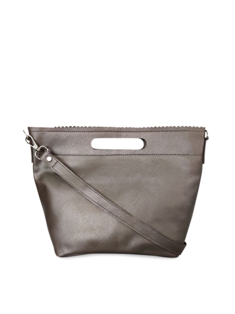 

Toteteca Silver-Toned Solid Handheld Bag
