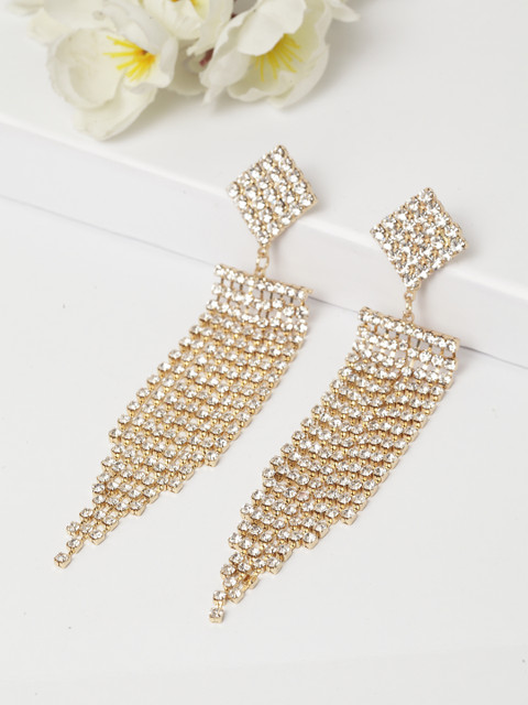 

AVANT-GARDE PARIS Gold-Plated Chandelier Geometric Drop Earrings
