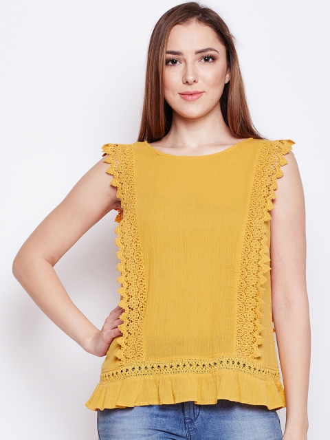 

Oxolloxo Women Yellow Solid Top