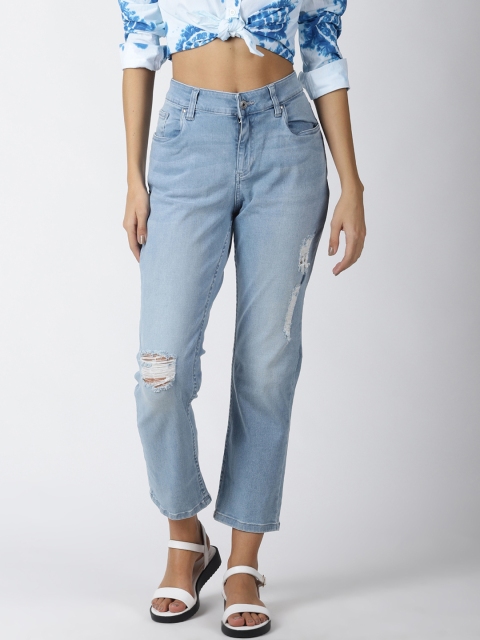

Blue Saint Women Blue Slim Fit Mid-Rise Mildly Distressed Jeans
