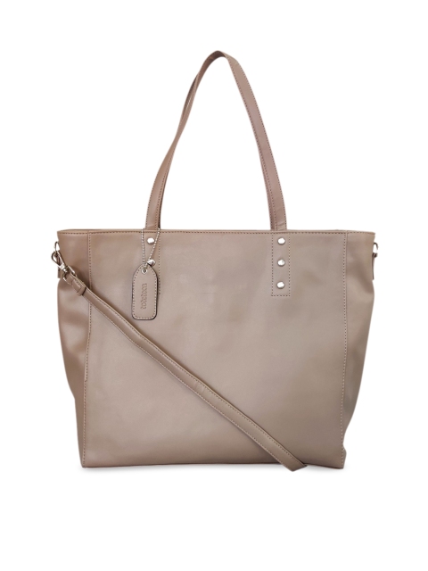 

Toteteca Beige Solid Handheld Bag