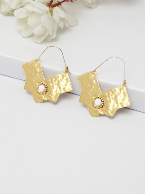 

AVANT-GARDE PARIS Gold-Plated Geometric Hoop Earrings