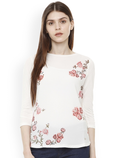 

Allen Solly Woman White Floral Printed Top