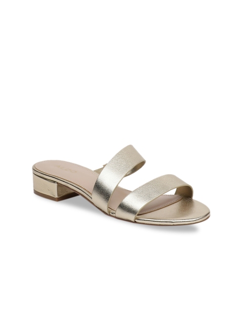 

ALDO Women Gunmetal-Toned Solid Heels, Metallic