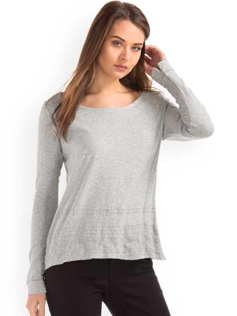 

GAP Women Grey Solid Top