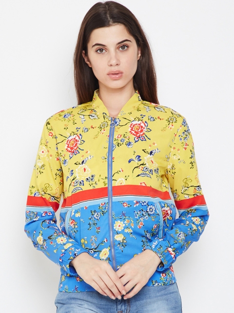 

Oxolloxo Women Multicoloured Printed Tailored Jacket, Multi