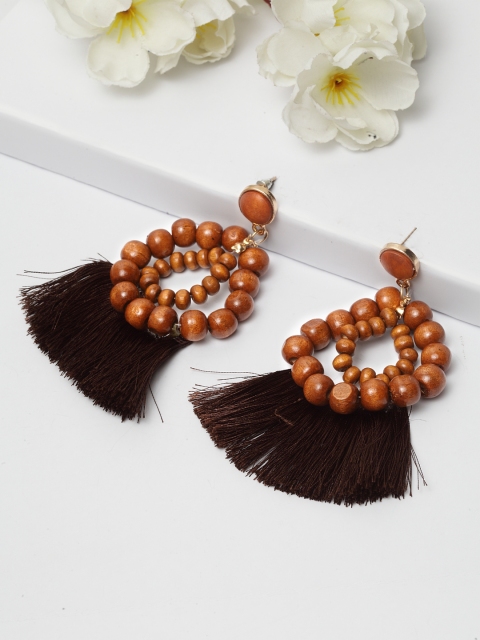 

AVANT-GARDE PARIS Brown & Black Contemporary Drop Earrings