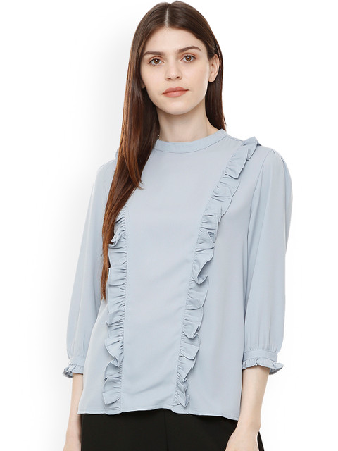 

Van Heusen Woman Blue Solid Top