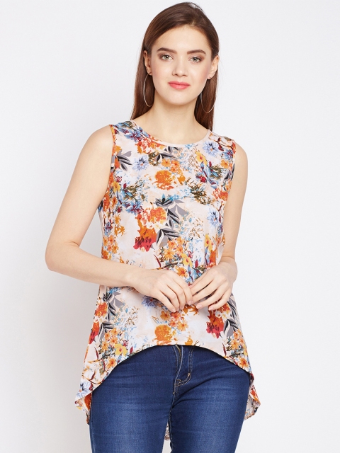 

Oxolloxo Women Multicoloured Printed High-Low Top, Multi