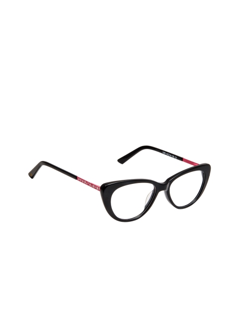 

David Blake Women Black Solid Full Rim Cateye Frames EWDB1950KD1360C1