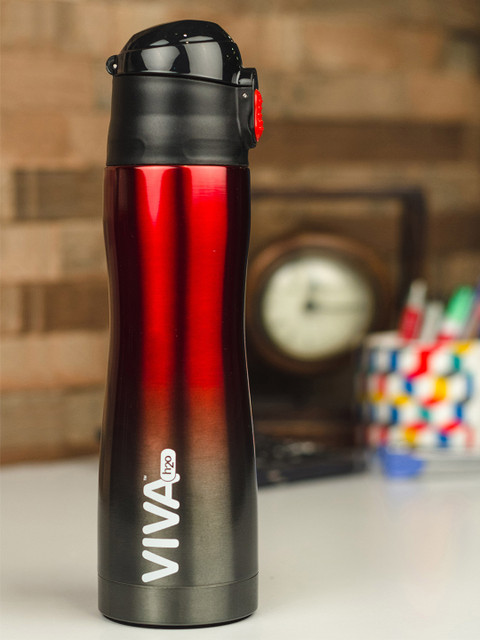 

VIVA h2o Red & Grey Textured Stainless Steel Water Bottle