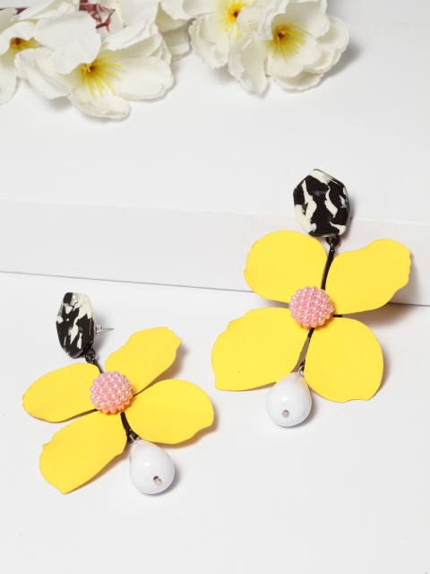 

AVANT-GARDE PARIS Yellow Floral Drop Earrings