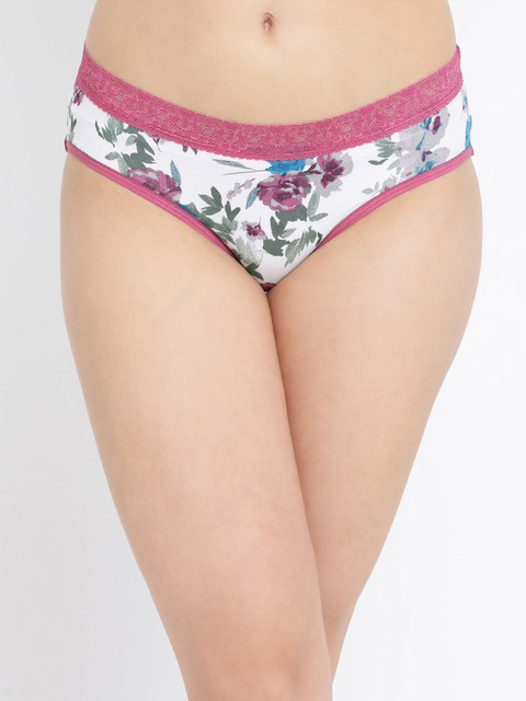 

Clovia Women White & Multicoloured Printed Hipster Briefs PN3225A18XL