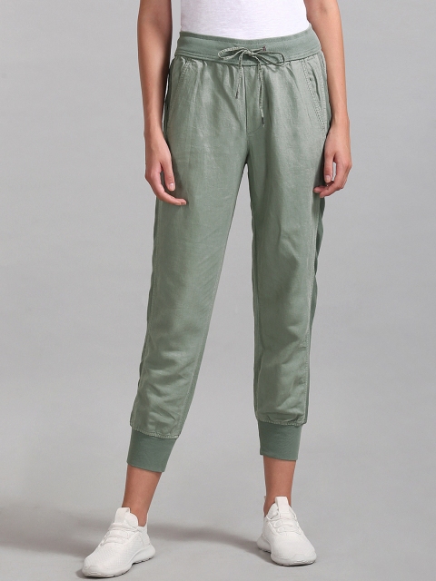 

GAP Women Green Regular Fit Solid Joggers