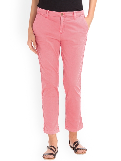 

GAP Women Pink Girlfriend Twill Stripe Chino