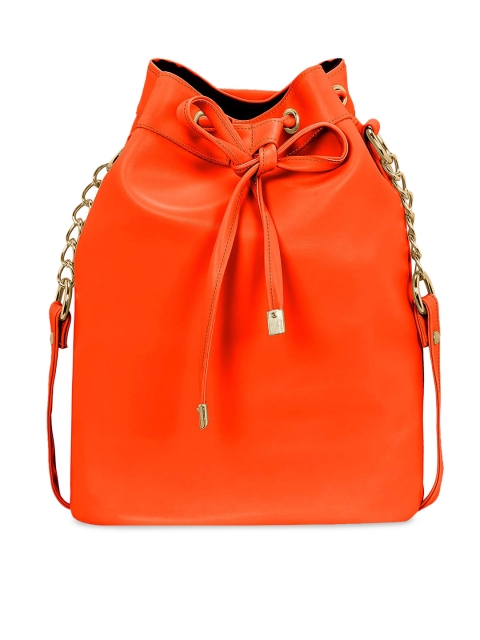 

KLEIO Women Orange Solid Shoulder Bag