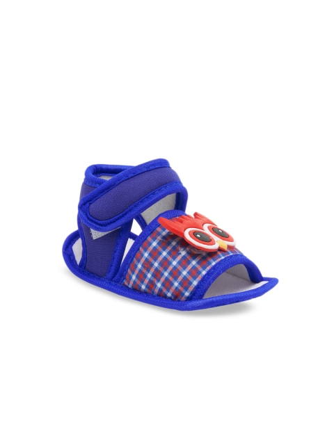 

CHiU Kids Blue & Red Checked Booties