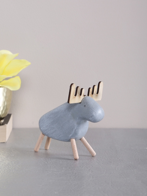

TAYHAA Grey Resin Art Minimalist Bull Showpiece