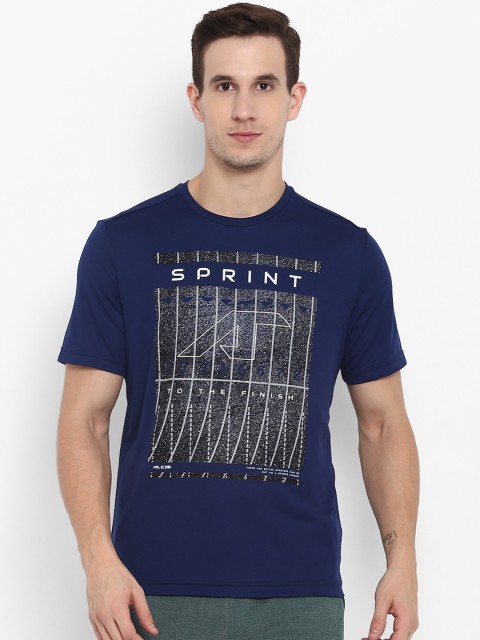 

Alcis Men Blue Printed Round Neck T-shirt