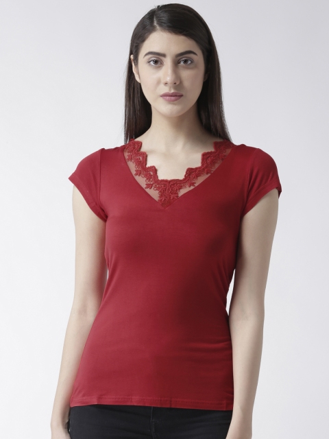 

MsFQ Women Red Solid Top