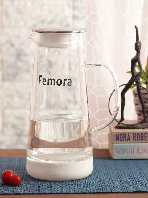 

Femora White Solid Borosilicate Glass Jug with Lid