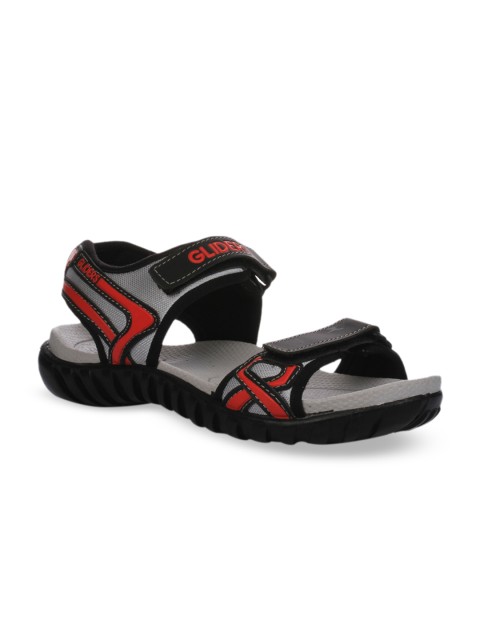 

Gliders Men Red & Grey Sports Sandals