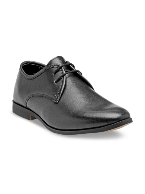 

Franco Leone Men Black Leather Formal Derbys