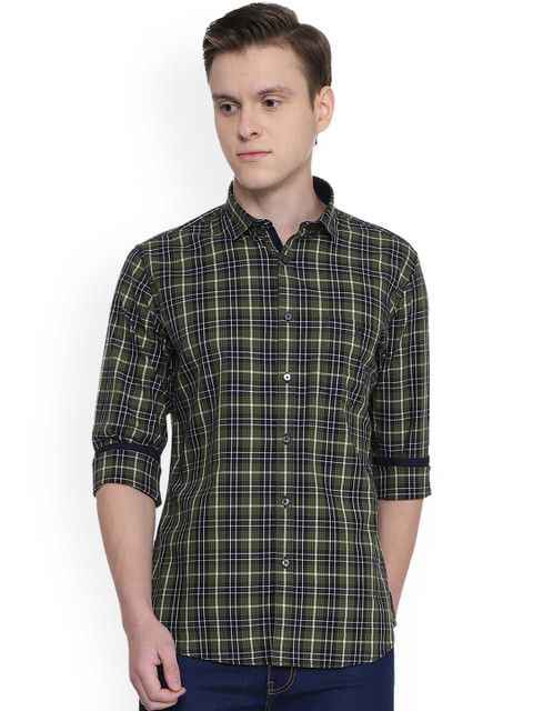 

Van Heusen Sport Men Blue Slim Fit Checked Casual Shirt