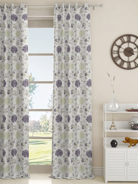 

GMF White & Green Single Door Curtains