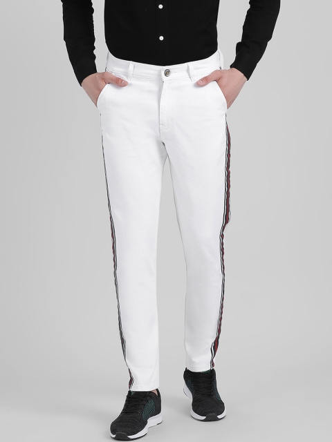 

REALM Men White & Black Super Skinny Fit Mid-Rise Clean Look Jeans
