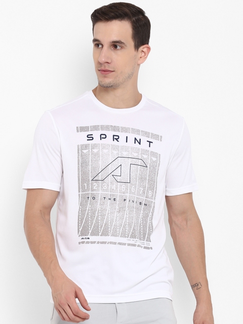 

Alcis Men White Printed Round Neck T-shirt